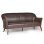 Диван триместен КОТЕЛ RS 02 - сниман отпред, с кафява кожа