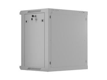 Комуникационен шкаф Lanberg rack cabinet 19' wall-mount 12U/600x450 with perforated door grey (flat pack)