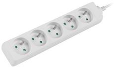 Разклонител Lanberg power strip 1.5m, 5 sockets, french quality-grade copper cable, white