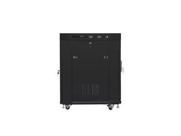 Комуникационен шкаф Lanberg rack cabinet 19' free-standing 15U/600x800 (flat pack) with glass door lcd black v2