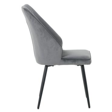 Трапезен стол МЕДЕЯ-сив цвят дамаска