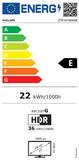 Монитор Philips 27E1N1600AE, 27' IPS WLED, 2560x1440@100Hz, 4ms GtG, 1ms MPRT, 350cd m/2, 1500:1, Mega Infinity DCR, Adaptive Sync, FlickerFree, Low Blue Light, 2Wx2, Tilt, Height Adjust, HDMI, USB hub