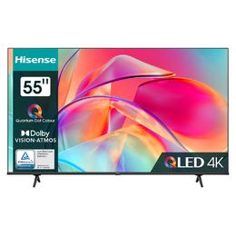 Телевизор Hisense 55' E7KQ, 4K Ultra HD 3840x2160, QLED, Quantum Dot, HDR 10+, HLG, Dolby Vision, DTS Virtual X, Smart TV, WiFi 5GHz, WiFi Direct, BT, Anyview Cast, 3xHDMI, 2xUSB, LAN, CI+, DVB-T2/C/S2, Black