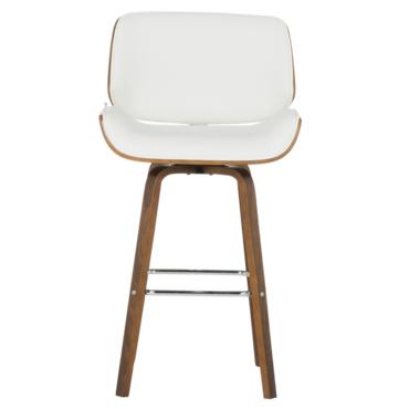 Бар стол ЙОСИФ-бяла еко кожа