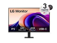 Монитор LG 32U631A-B, 31.5' QHD LED AG, IPS, 100Hz, 5ms, 250 cd/m2, 1000:1, QHD (2560 x 1440), sRGB 99% , HDR 10, USB-C (PD 15W), HDMI, LG Switch, Dynamic Action Sync, Reader mode, Headphone out, Tilt, Black