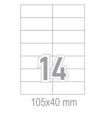 Самозалепващи етикети 105x40 14 бр.