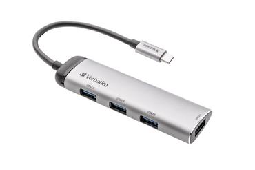 USB хъб Verbatim USB-C Multiport Hub 4-Port USB 3.2 Gen 1 Type A