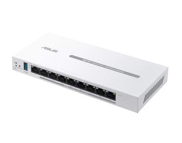 Рутер Asus Business Gigabit PoE+ VPN Wired Router, ExpertWiFi EBG19P, 8 PoE+ ports, 123W, 1 gigabit WAN+2 gigabit WAN/LAN, USB 3.2, PoE centralized control, SDN, guest portal, Multi-WAN, Load Balance, Commercial-Grade Network Security & VPN, wall mounting