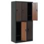 Метален гардероб BTL L с 6 отделения 185х90х45 см- горна дясна и долна лява отворена врата