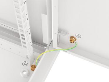 Комуникационен шкаф Lanberg rack cabinet 19' wall-mount 6U/600x600 for self-assembly with metal door grey (flat pack)