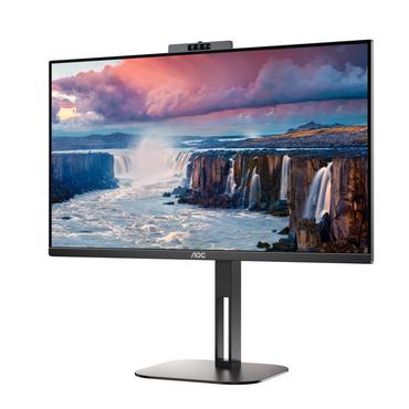 Монитор AOC 24V5CW/BK, 23.8' IPS WLED, 1920x1080@75Hz, 4ms GtG, 1ms MPRT, 300cd m/2, 1000:1, DCR 20M:1, FreeSync, FlickerFree, Low Blue Light, 5Wx2, 2MP Windows Hello, Tilt, Height Adjust, Pivot, Swivel, HDMI, DP, USB hub_Neomounts Notebook Desk Stand