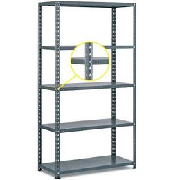 Метален стелаж FRT сив 90х40х172 см - товароносимост на рафт 70 кг, безболтов монтаж, сив