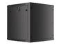 Комуникационен шкаф Lanberg rack cabinet 19' wall-mount 12U/600x600 for self-assembly with metal door black (flat pack)