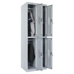 Метален гардероб PMT с 4 отделения 183х60х50 - снимка отстрани