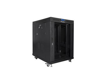 Комуникационен шкаф Lanberg rack cabinet 19' free-standing 15U/600x800 (flat pack) with glass door lcd black v2
