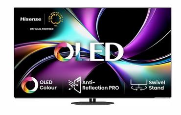 Телевизор Hisense 55' A85Q, 4K UHD OLED Smart TV, 120Hz, 1000 nits,HDMI 2.1, Game Mode Pro, AMD FreeSync Premium, Dolby Vision IQ & Atmos, Bluetooth, Alexa Built-in, Black
