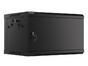 Комуникационен шкаф Lanberg rack cabinet 19' wall-mount 6U/600x450 for self-assembly with metal door black (flat pack)