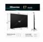 Телевизор Hisense 98' E7Q, 4K Ultra HD 3840x2160, Quantum Dot, 144Hz, Light Sensor,IPS, HDR 10+, HLG, Dolby Vision IQ, Dolby Atmos, Smart TV, WiFi 5GHz, WiFi Direct, BT, Anyview Cast, 4xHDMI, 2xUSB, LAN, CI+, DVB-T2/C/S2, Black