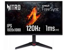 Монитор Acer Nitro VG240YGbip, 23.8'' FHD (1920x1080) IPS, ZeroFrame, 120Hz, 1ms (VRB), AdaptiveSync, 250nits, HDMI, DP, VisionCare, Energy Class C, Black, 2Y