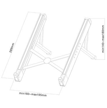 Стойка NewStar Foldable Notebook Desk Stand (ergonomic)