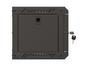 Комуникационен шкаф Lanberg rack cabinet 10' wall-mount 4U/300x300 (flat pack) with glass door black