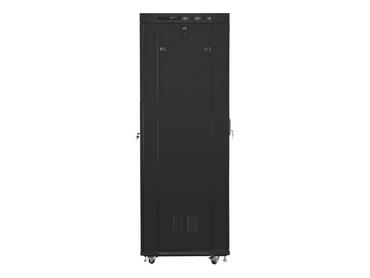 Комуникационен шкаф Lanberg rack cabinet 19' free-standing 42U/600x800 (flat pack) with glass door lcd black v2