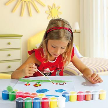 Бои темперни Primo 18 цвята x 25 мл в куфарче