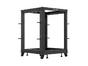 Комуникационен шкаф Lanberg open rack 19' 15U 600x600-1100 adjustable black