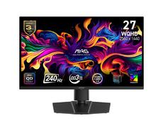 Монитор MSI MAG 271QP QD-OLED X24, 26.5', 240Hz, 0.03ms, 2560x1440 (WQHD), Oled Care 2.0, 16:9, Flat, Adaptive-Sync, HDR True Black 400, 99% DCI-P3, AR, FW Update, 450 nits, DCR 150M:1, DP(1.4a) HBR3, 2xHDMI 2.1, Pivot, Heigh Adj., VESA, Black, 8kg