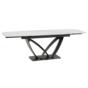 Трапезна маса ТЕМИРА разтегателна- разтегната, в бял цвят