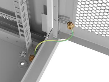 Комуникационен шкаф Lanberg rack cabinet 19' wall-mount 4U/600x450 with perforated door grey (flat pack)