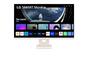 Монитор LG 27SR50F-W, 27' IPS Smart webOS23, Anti-Glare, 5ms, 1000:1, 250cd/m, FHD 1920x1080, HDR 10, HDMI, USB, Wi-Fi B/in, Reader Mode, Speakers 5W x 2, Tilt, Black