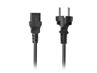 Кабел Lanberg CEE 7/7 -> IEC 320 C13 power cord 1.8m VDE Straight, black