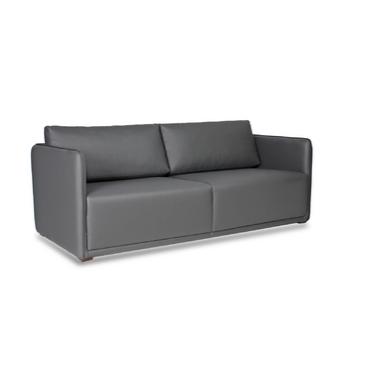 Диван триместен ИЛИНДЕН BLOK 03 - сив на цвят, сниман в профил