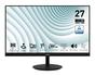 Монитор MSI PRO MP271A, 27', 1ms, 100Hz, IPS, 1920x1080 (FHD), 16:9, FLAT, Display Kit App, Adaptive-Sync, EyesErgo, Less Blue Light, 108% SRGB, AG, 300 nits, 1000:1, DP(1.2a), HDMI 1.4b, VGA, Line-in, Speakers 2x2W, Tilt, VESA, Black, 3.9kg