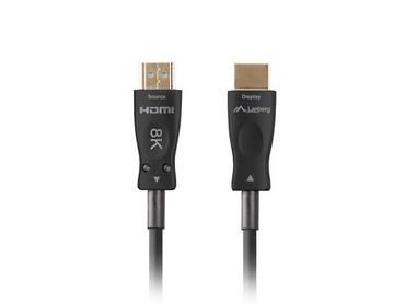 Кабел Lanberg HDMI M/M v2.1 cable 100m optical black aoc