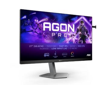 Монитор AOC AG276FK, 27' Fast IPS WLED, 1920x1080@520Hz, 0.5ms GtG, 0.3ms MPRT, 400cd m/2, 1000:1, 80M:1 DCR, Adaptive Sync, FlickerFree, Low Blue Light, 5Wx 2, Tilt, Height Adjust, Pivot, Swivel, 2xHDMI, 2xDP, USB hub