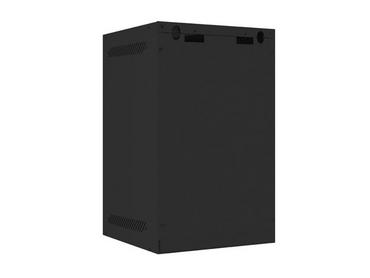 Комуникационен шкаф Lanberg rack cabinet 10' wall-mount 9U / 280x310 self-assembly flat pack with metal door, black