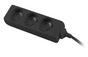 Разклонител Lanberg power strip 1.5m, 3 sockets, french quality-grade copper cable, black