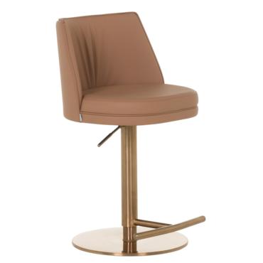 Бар стол КАРИНА- еко кожа цвят корал