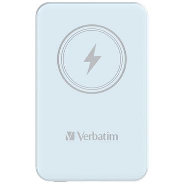 Външна батерия Verbatim MCP-5BE Power Pack 5000 mAh with UBS-C® PD 20W / Magnetic Wireless Charging 15W Blue