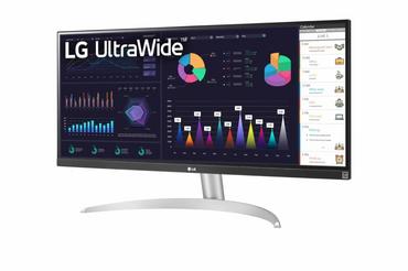 Монитор LG 29WQ600-W, 29' UltraWide Full HD, IPS Panel, 1ms MBR, 1000:1, 250 cd/m2, 21:9, 2560 x 1080, HDR 10, sRGB 99%, FreeSync, 100Hz, USB Type-C, Speacers, HDMI, DP, Tilt, Headphone Out, Black