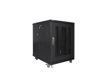 Комуникационен шкаф Lanberg rack cabinet 19' free-standing 15U/600x800 (flat pack) with mesh door black