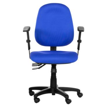 Работен стол АЛЕКСАНДРА- син цвят, снимка отпред