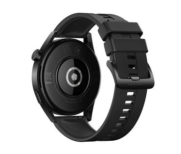 Часовник Huawei Watch GT 3 46mm, Active Jupiter-B19S, 1.43', Amoled, 466x466, PPI 326, 4GB, Bluetooth 5.2 supports BLE/BR/EDR, 5ATM, NFC, GPS, Battery 455 maAh, Black Fluoroelastomer Strap