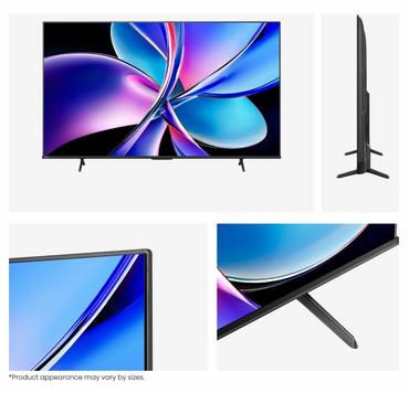 Телевизор Hisense 65' E7Q Pro, 4K Ultra HD 3840x2160, QLED, Quantum Dot, 144Hz, HDR 10+ adaptive, HLG, Dolby Vision, DTS Virtual X, Smart TV, WiFi 5GHz, WiFi Direct, BT, Anyview Cast, 4xHDMI, 2xUSB, LAN, CI+, DVB-T2/C/S2, Black