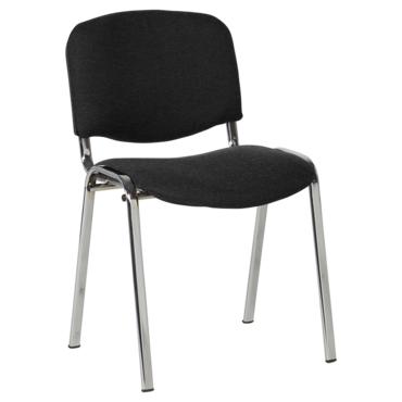 Посетителски стол Gen40 хром- черен цвят дамаска