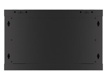 Комуникационен шкаф Lanberg rack cabinet 19' wall-mount 6U/600x600 for self-assembly with metal door black (flat pack)