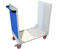 Количка индустриална SH - куха отвътре, снимана отстрани, с идеята за преместване на материали