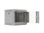Комуникационен шкаф Lanberg rack cabinet 10' wall-mount 4U/300x300 (flat pack) with glass door grey